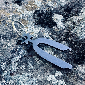 Western Spur Bottle Opener Keychain