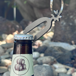 Western Spur Bottle Opener Keychain